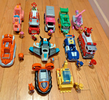 Paw Patrol,11 Figure and Vehicle sets w/ xtra vehicles and figures.