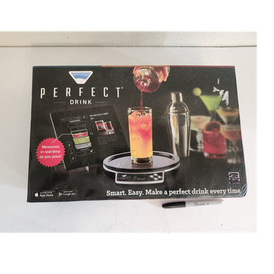 Perfect Drink App-Controlled Stainless Cocktail Kit 5pc w/ Scale Stand Cable