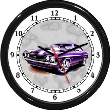 Muscle Car Wall Clock Purple Garage Man Cave Den Rec Room Gift 0825