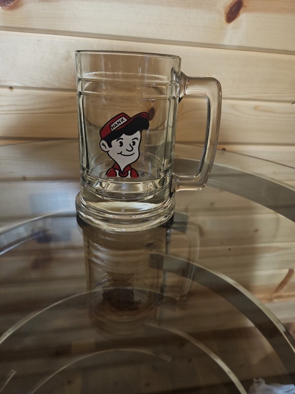 Rare Hardware Hank Clear Glass Mug Vintage