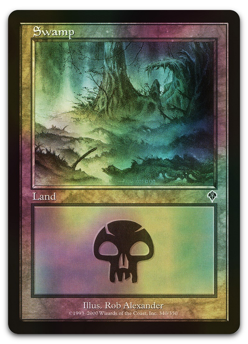 Swamp (340) #340 (Foil) (LP) Invasion INV Magic MTG