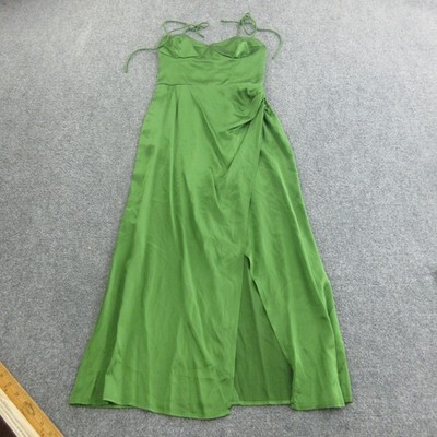 slim fit dress slacks Reformation pre-owned green halterneck dress - size UK 14 main image 1