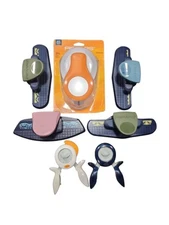Fiskars Lot 7 Hand Held Paper Punch Squeeze Corner Border Floral Flower Craft