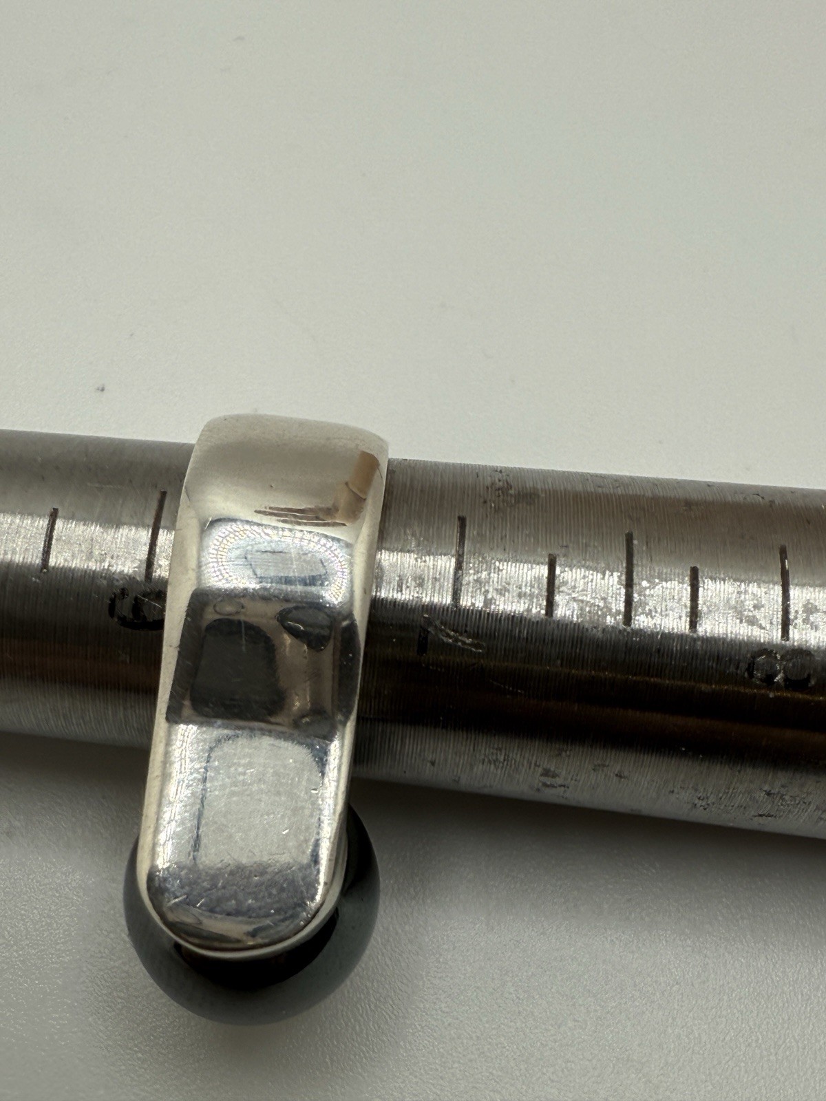 Sterling Silver Interchangeable Hematite Ball Ring - image 6