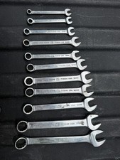 Rare John Deere USA Made 11 Pieces 7mm-19mm Short Polished  Combo Wrench Set