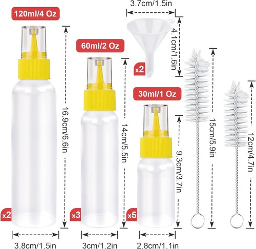 YGDZ Glasur Flasche zum Plätzchen Dekorieren, 10 Stück Schreiber Quetschflaschen,... - Bild 4 von 6