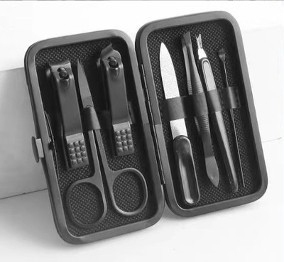 7 PCS Pedicure / Manicure Set Nail Clippers Cleaner Cuticle Grooming Kit Case