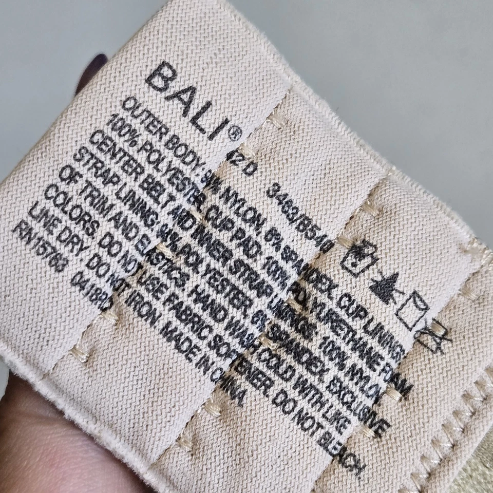 Sutiã Bali Feminino 42D Bege Bolinhas Camiseta Sem Fio Conversível Ajustável - Imagem 3 de 4