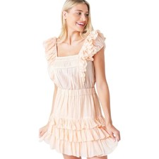 LoveShackFancy Ivoire Ruffle Mini Dress XS