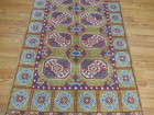Turkish Oushak Rug, Multicolored Handmade Bohemian Bokara Design Rug 3x5 Ft — photo 6