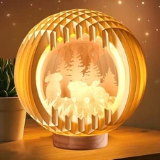 Light Up E-aster lights with USB Charging for Tabletop, Paper Carving 