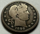 1898 O BARBER QUARTER SILVER U.S. COIN BETTER DATE * GET WHAT U C * SHIPS FREE