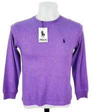 Image of POLO RALPH LAUREN Boys Purple L/S JERSEY T-SHIRT Pony Logo - M - 10/12Yrs - £56