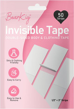 50-Strips Double-Sided Tape for Fashion, Invisible Clear Fabric Tape for Clothin