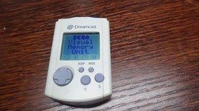 Sega Dreamcast VMU Visual Memory Unit HKT-7000 Memory lot of 2 tested, working