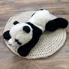 FAO Schwarz Panda Bear Plush Floppy Laying Down Stuffed Animal 12  