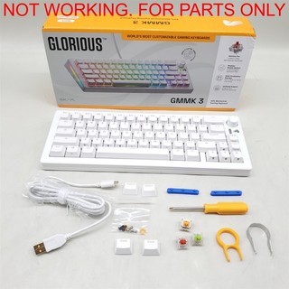 Glorious Gaming GMMK 3 Custom Mechanical Gaming Keyboard White NOT WORKING