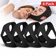 4 Pack Anti Snoring Chin Strap Sleep Apnea Snore Stop Belt Snoreless Sleep