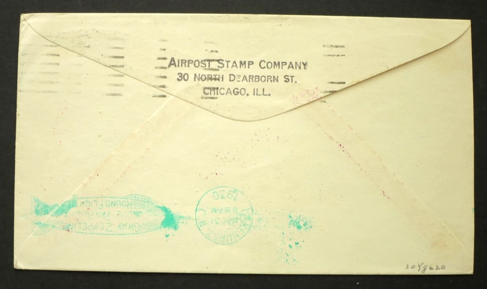 EE. UU. 1930 GRAF ZEPPELIN $2,60 Viaje Sudamérica en Cubierta Foto 3 de 3