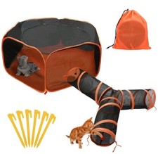 Outdoor Cat Enclosures Playground. 3 Ways Cat Tunnel Tube.