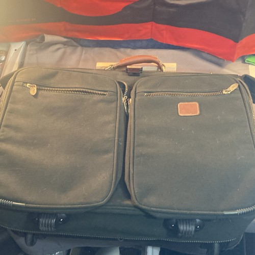 Dakota Green Canvas Rolling Suitcase Soft Case with Multiple Compartments Wheels