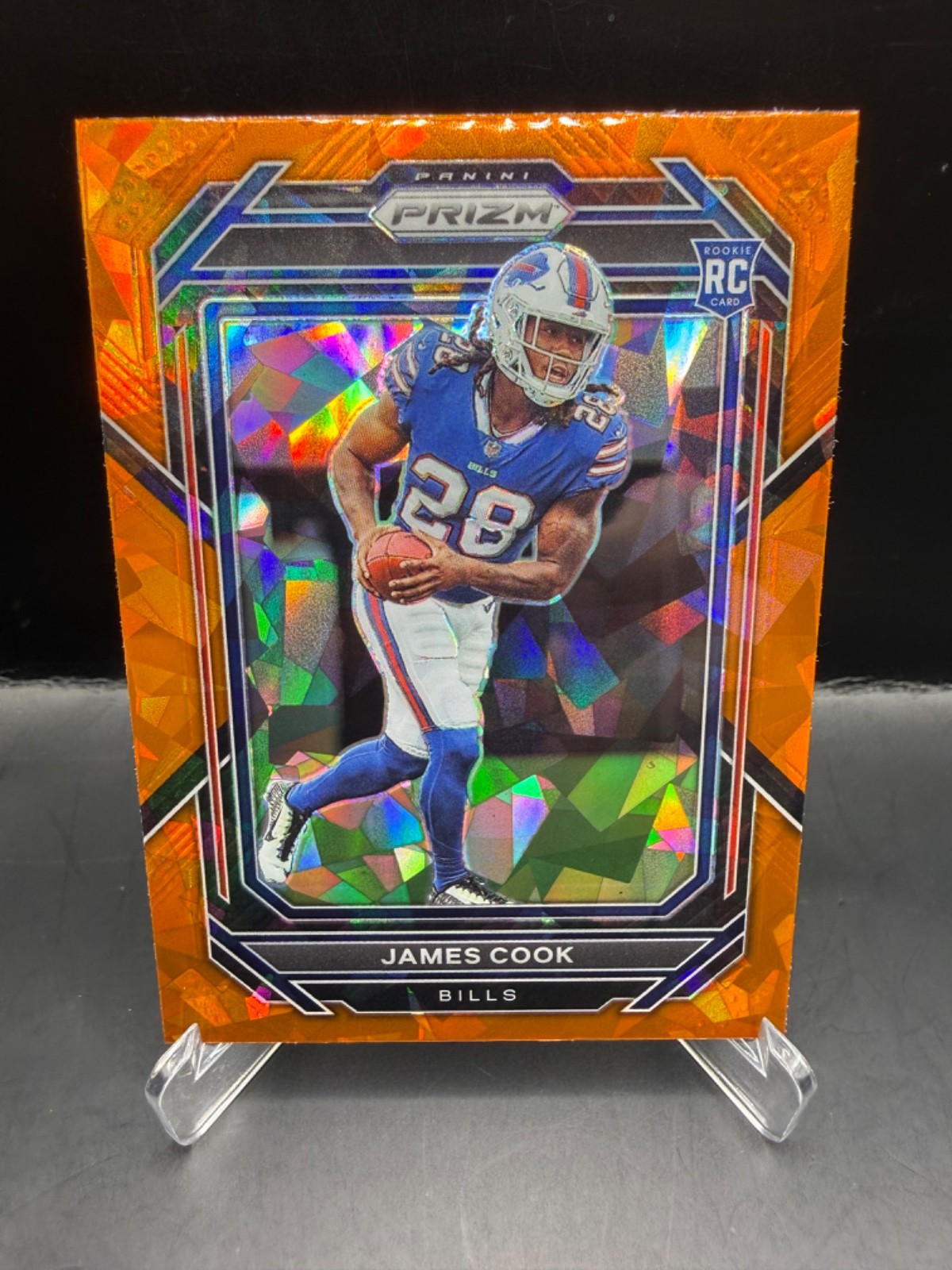 2022 Panini Prizm James Cook Orange Cracked Ice Rookie (RC) #319 Bills