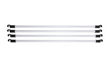 HOMEbox FixturePoles 80cm Ø16mm Set 4 Stangen + 8 Haken Growbox Stabilisierung