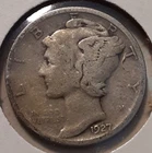 1927-D Mercury Dime 10c Denver Mint 90% US Silver (#129w-5274/RB5)