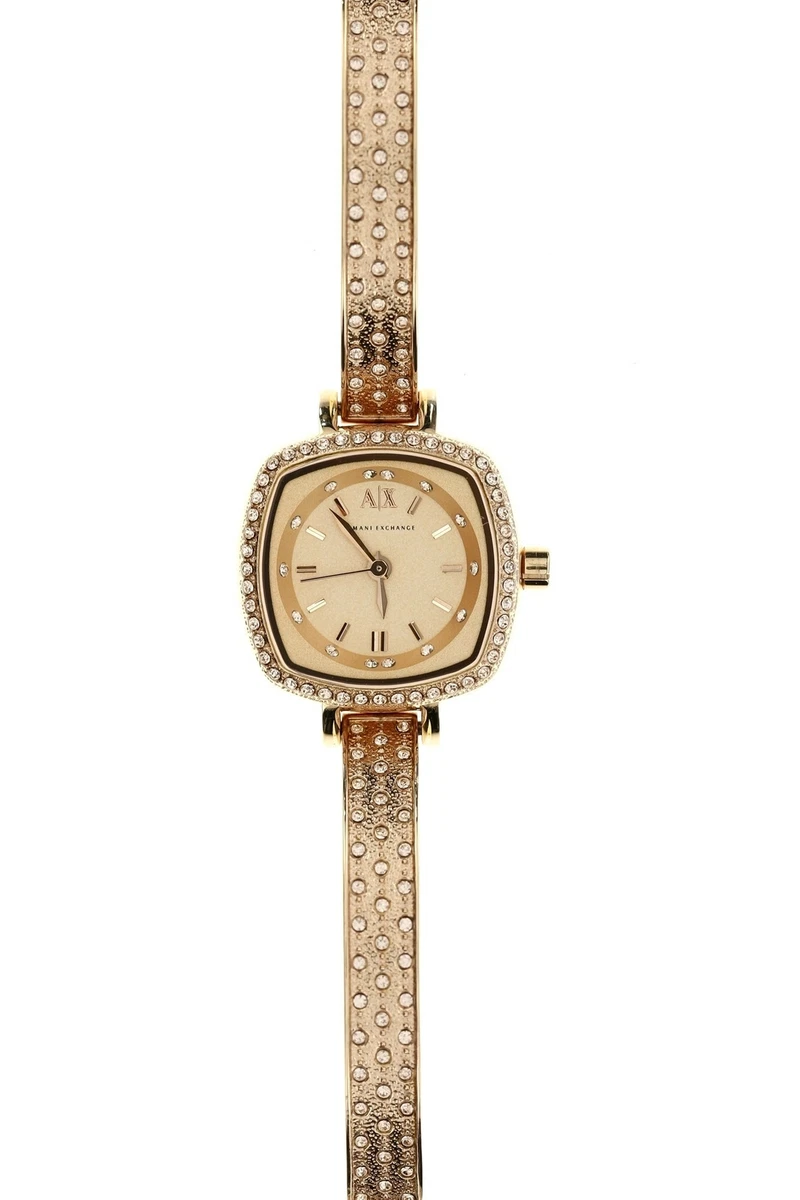 Armani Exchange Women Gold Plated Band Wristwatches for sale  display picture 2