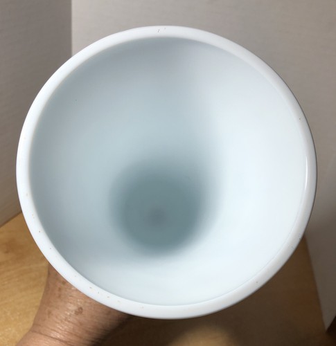 KOLONIE GLAS ERNTE TRAUBEN BLÄTTER WEISS MILCHGLAS VASE VINTAGE 10" - Bild 8 von 11