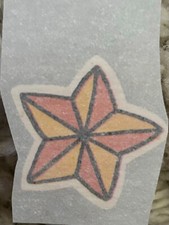 Original Vintage Star Mini Iron On Transfer