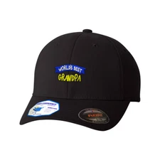 Flex Fit Hats L/XL S/M World's Best Grandpa Baseball Cap for Men and Women