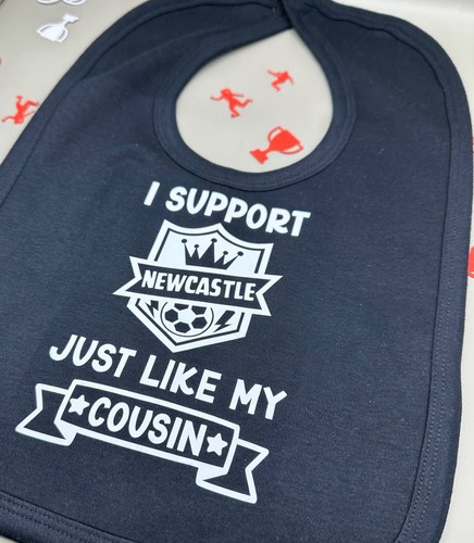 Newcastle United FC Personalised Novelty Bibs Dribble Bib Gift FREE P&P - Picture 12 of 22