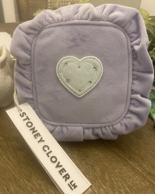 Stoney Clover Lane Purple Velvet Ruffle Galaxy Mini Pouch  display picture 1