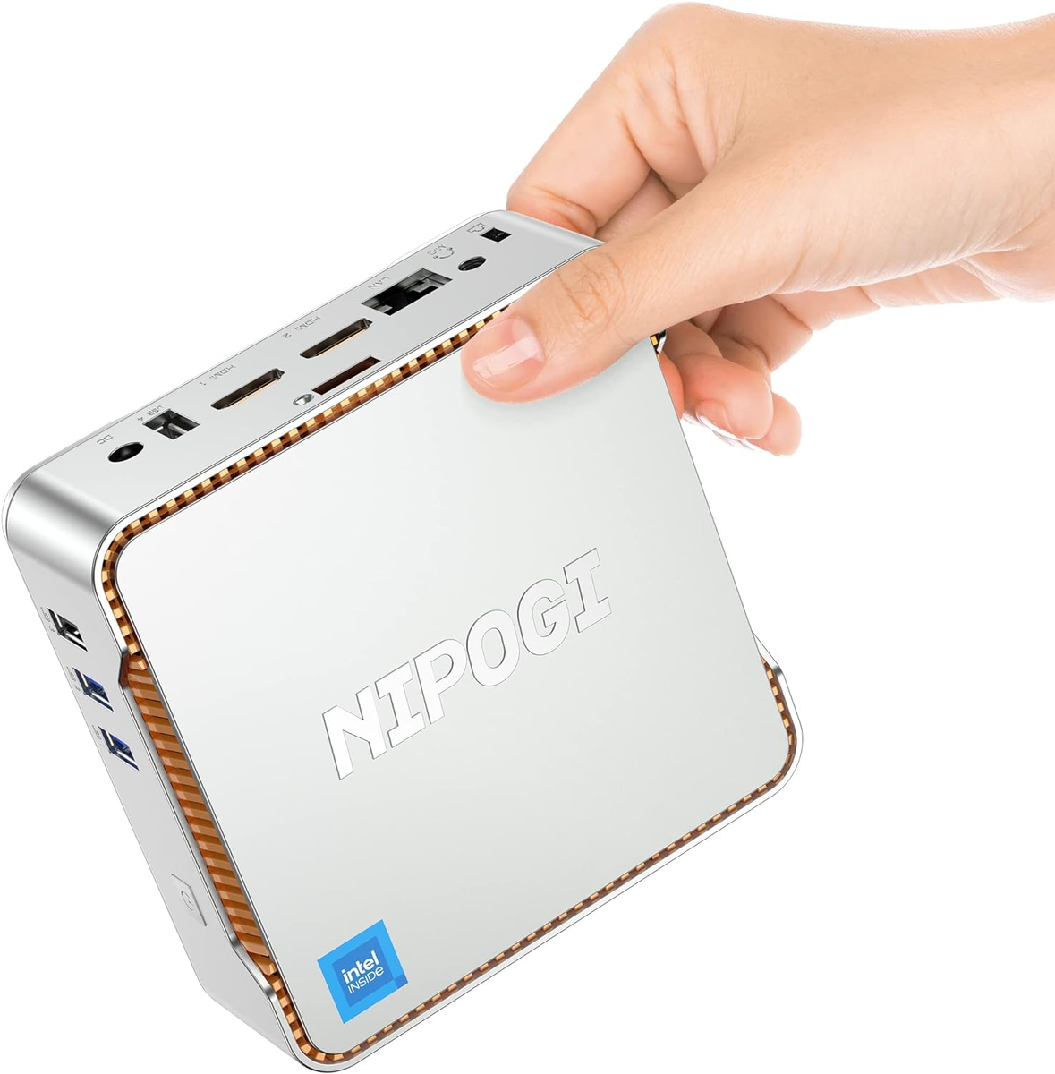 Nipogi Mini PC Alder Lake N95 8GB RAM 256GB SSD 4K UHD WiFi