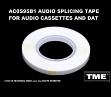 Splicing Tape Audio Cassette and DAT WHITE 82 FT by TME Studio Grade New!