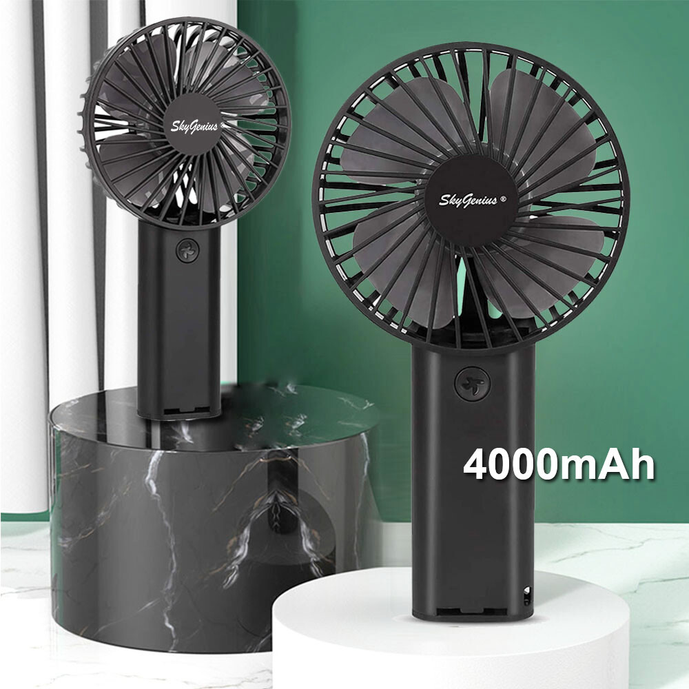 4000mAh Portable Handheld Fan USB Battery Rechargeable Electric Mini
