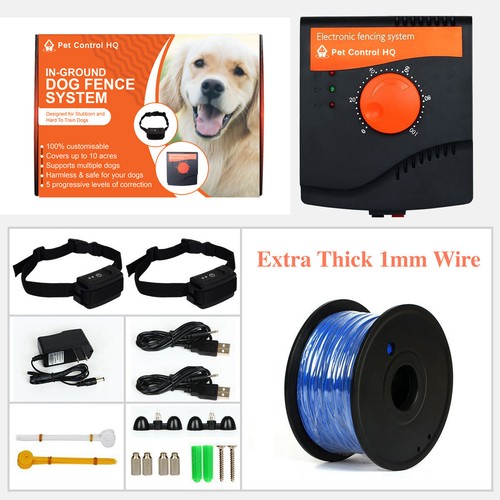 Electric dog fence system hidden waterproof rechargeable pet containment dogs - Picture 14 of 17