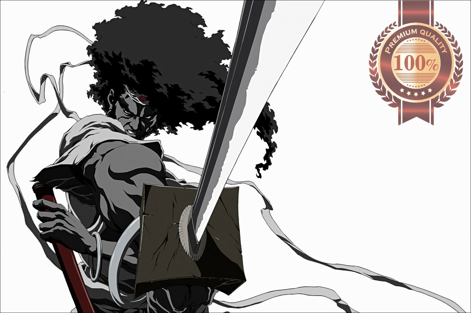 Anime Afro Samurai' Poster, picture, metal print, paint by Syafia Studio