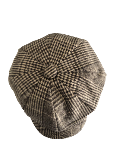 Mens Baker Boy Cap Large check 8 panel Flat Cap Newsboy Peaky Warm High Quality - Picture 7 of 11