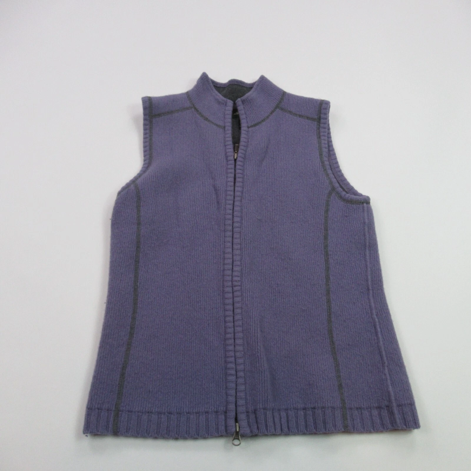 Eddie Bauer Vest Mens Small Full Zip Sleeveless Outdoor Lightweight Purple