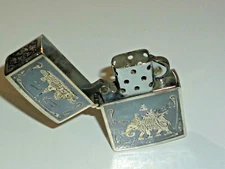 Vintage Siam Sterling Silver Case (Bangkoksia) W.Lighter Insert Not Zippo -rare