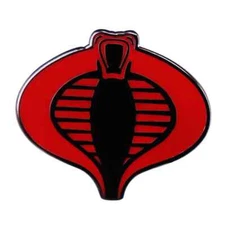 GI Joe Red Cobra Image Thick 1"  Metal/ Enamel Pin