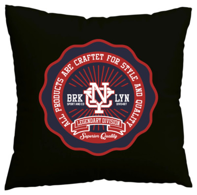 Kissenbezug SPORT UND CO BROOKLYN LEGENDARY DIVISION NEW YORK CIT Schwarz 601270