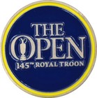 2016 Official (Royal Troon) British Open - Flat - (Blue/Yellow) Golf Ball Marker