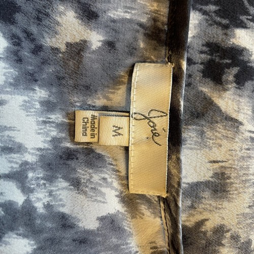 Joie Blouse Purine Print Silk Black Gray & White Animal Cheetah Sz. M - Picture 9 of 9