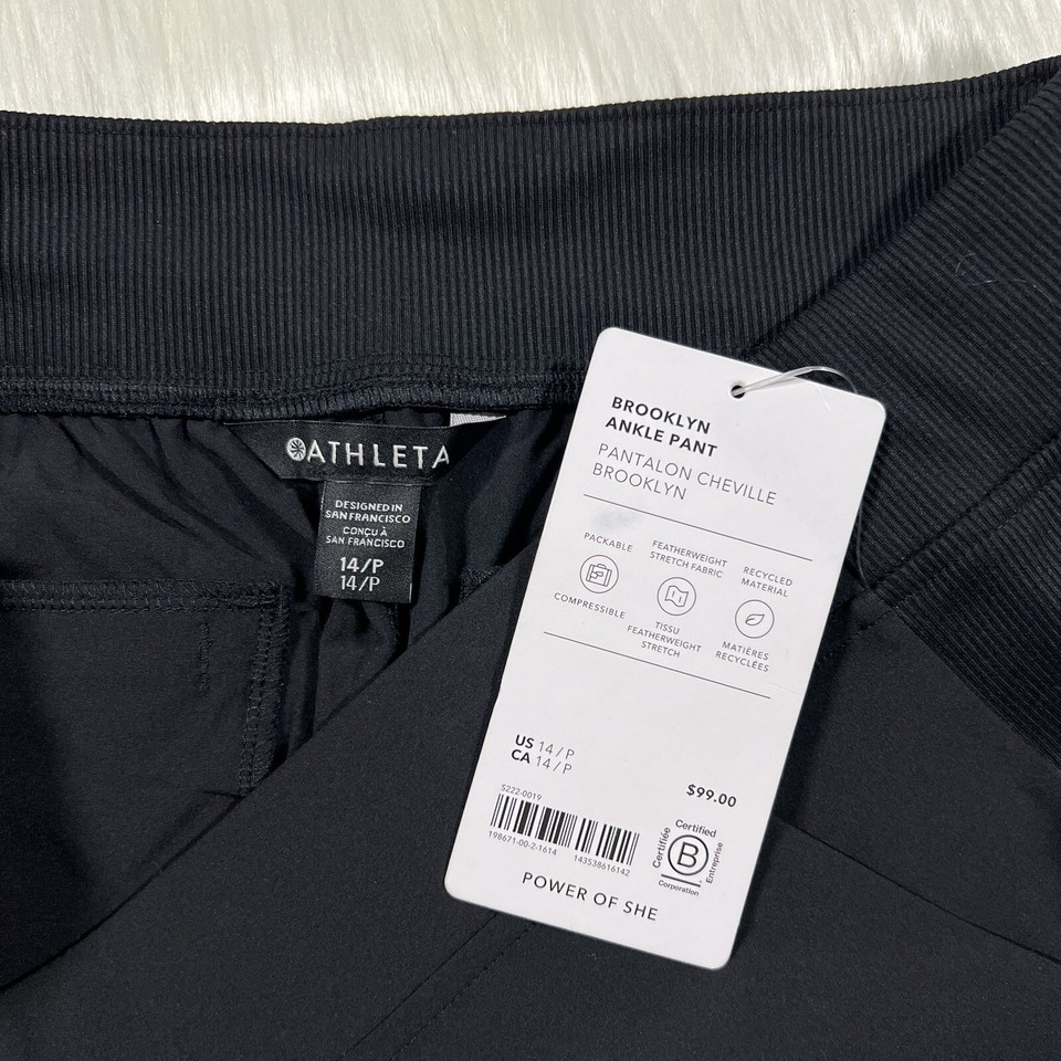 Athleta Women's Size 14 Petite 14P Black Brooklyn Ankle Pants 198671 eBay