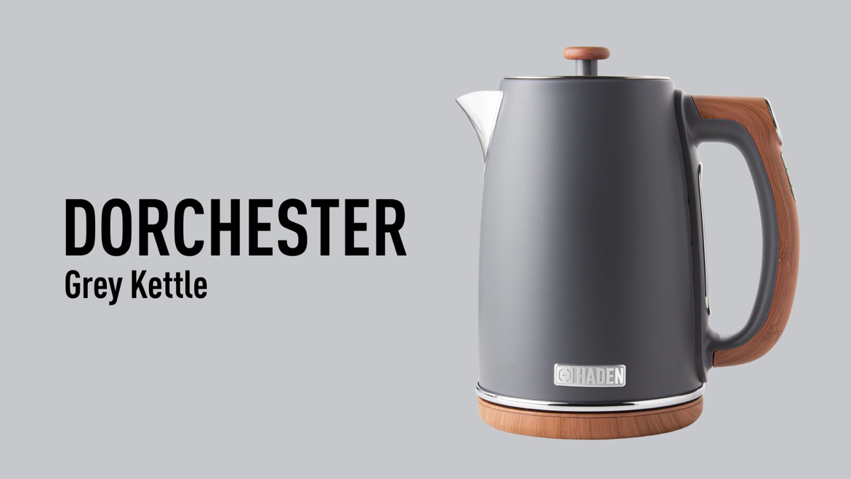 Haden Dorchester Grey 360° Digital Kettle Slice Wide