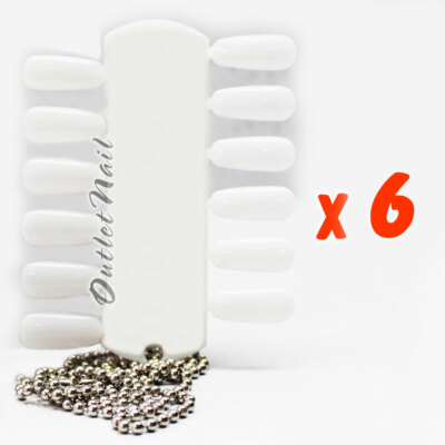 LOT 6 - OPI Blank Nail Color Palettes with Beaded Chains (12 Tips/ Palette)
