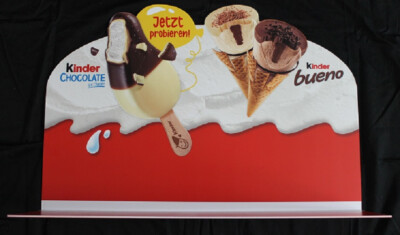 RAR!!! KÜHLTRUHEN PRÄSENTATIONSAUFSTELLER - KINDER CHOCOLATE / KINDER BUENO -NEU